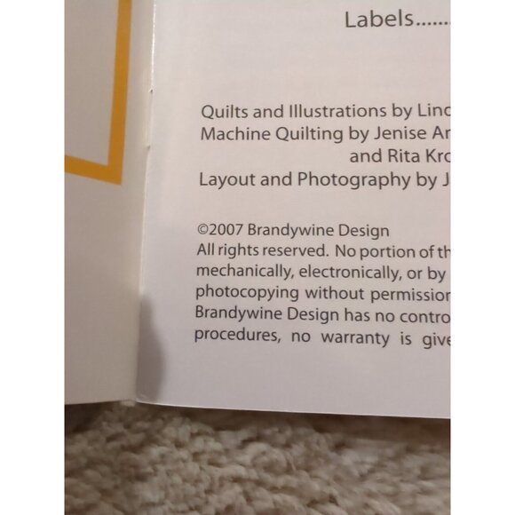 Critter Caboodle Quilt Pattern Book Brandywine Design Linda Hohag SC 2007 - Picture 2 of 4